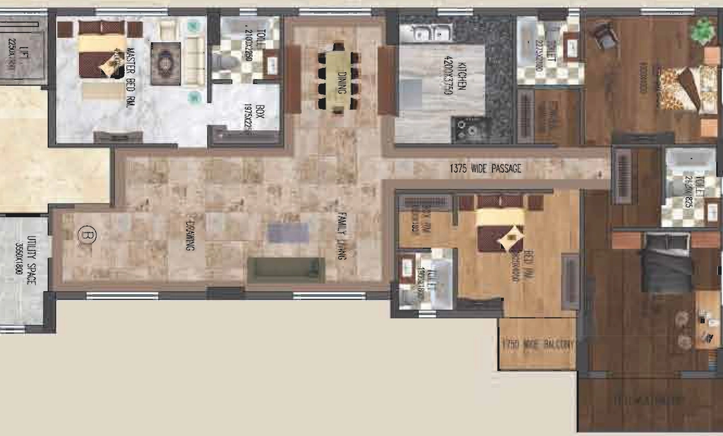 4 BHK Flat in Nexome Tripura in Ballygunge, Kolkata - Image 903723