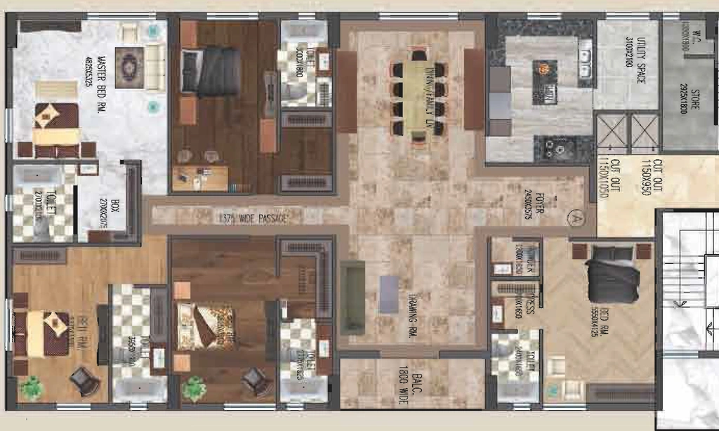 5 BHK Flat in Nexome Tripura in Ballygunge, Kolkata - Image 903724