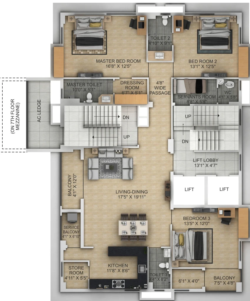 3 BHK Flat in Celica Residency in Ballygunge, Kolkata - Image 903703