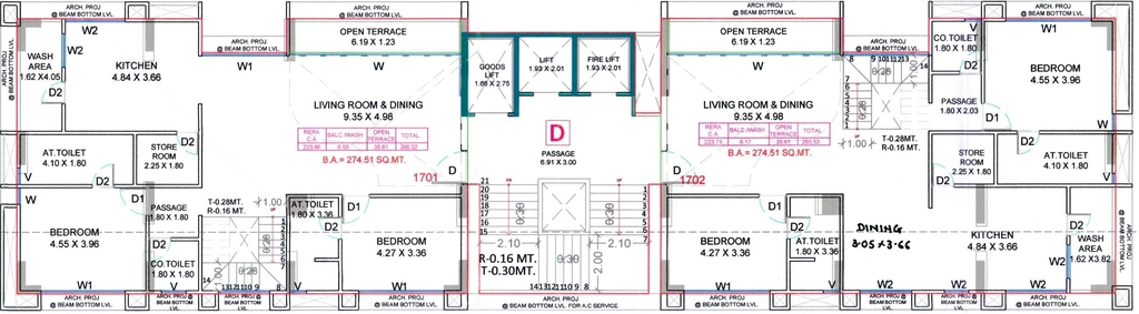 Floor Plan of Martand Satva in Althan, Surat - Image 360408