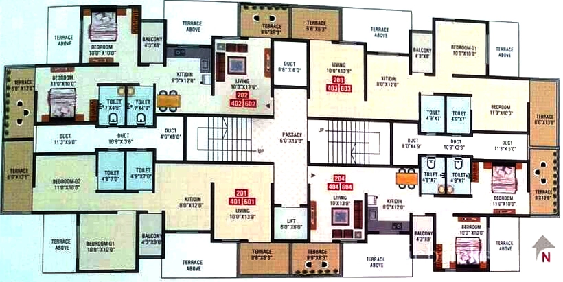 Floor Plan of Shree Harmony Plaza in Ravet, Pune - Image 360593