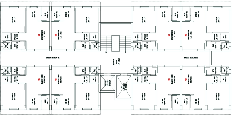 Floor Plan of Sarovar Apartment in Amraiwadi, Ahmedabad - Image 360722