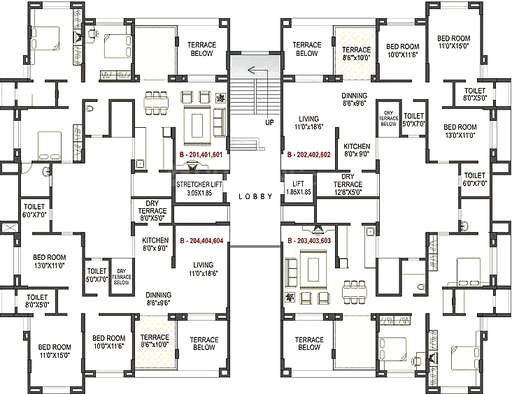 Floor Plan of Tyagi Windwards in Wakad, Pune - Image 360743