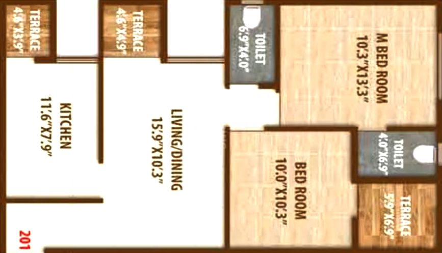 2 BHK Flat in The Pristine Village Residency 3 in Kasarsai, Pune - Image 896231