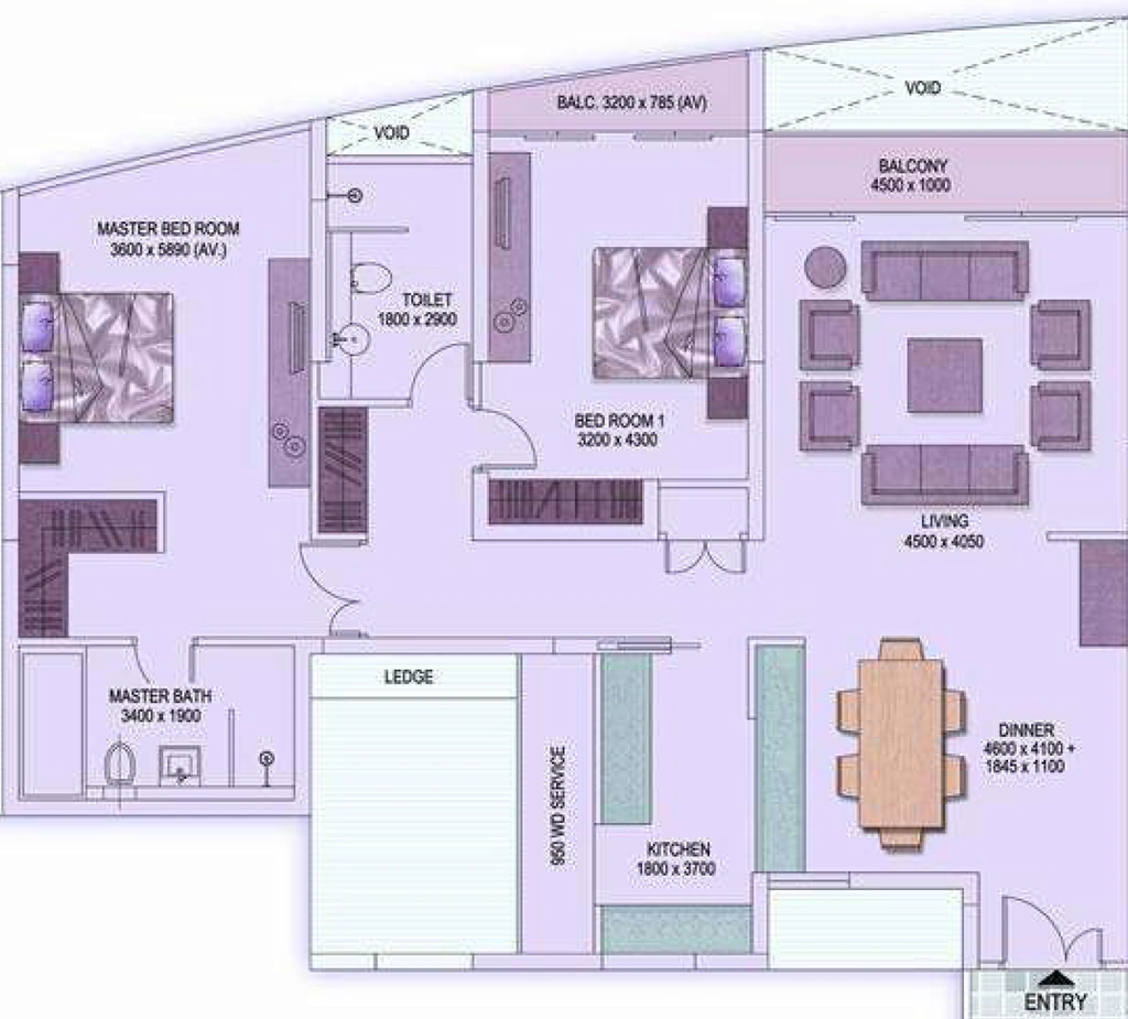 2 BHK Flat in Rosedale Garden in New Town, Kolkata - Image 903950