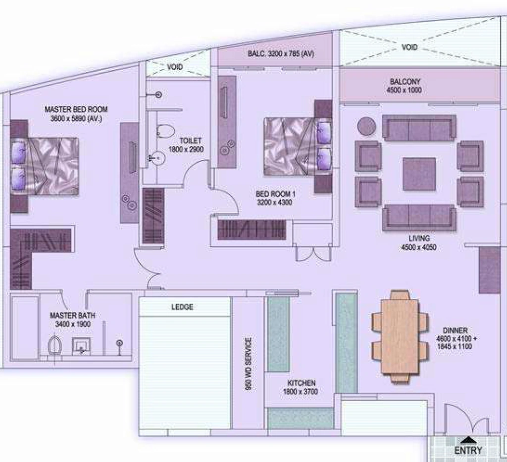 2 BHK Flat in Rosedale Garden in New Town, Kolkata - Image 903951