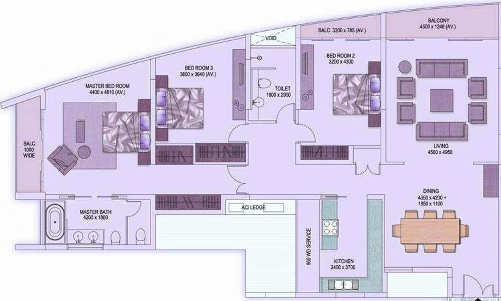 3 BHK Flat in Rosedale Garden in New Town, Kolkata - Image 903952