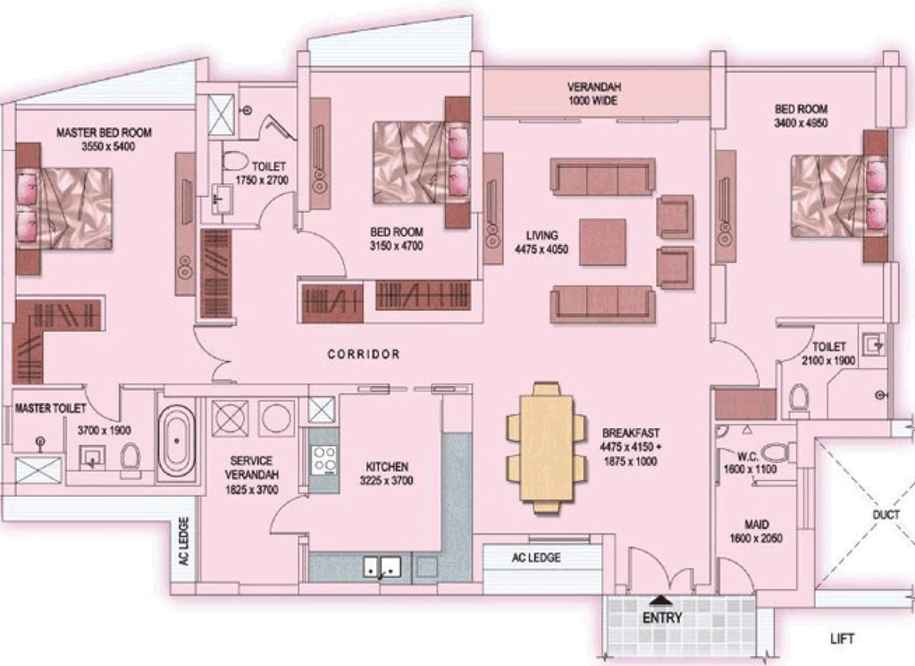 3 BHK Flat in Rosedale Garden in New Town, Kolkata - Image 903953