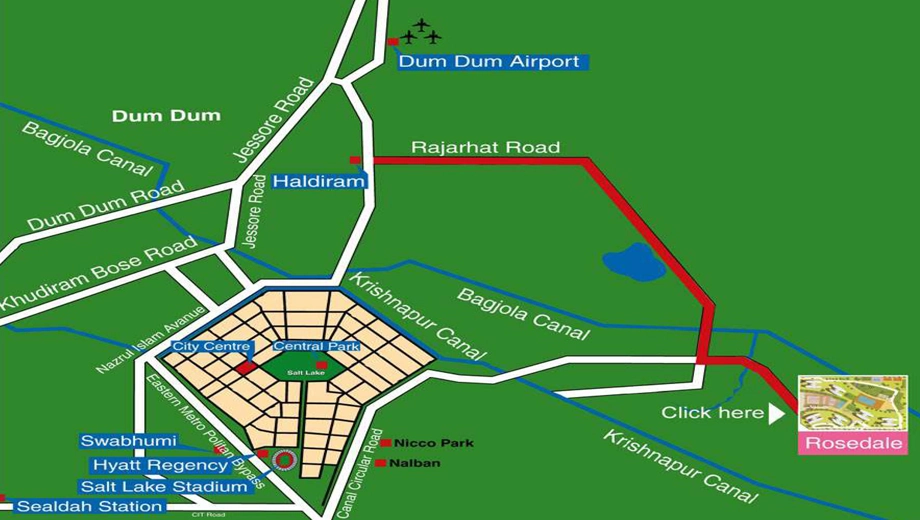 Location of Rosedale Garden in New Town, Kolkata - Image 371120