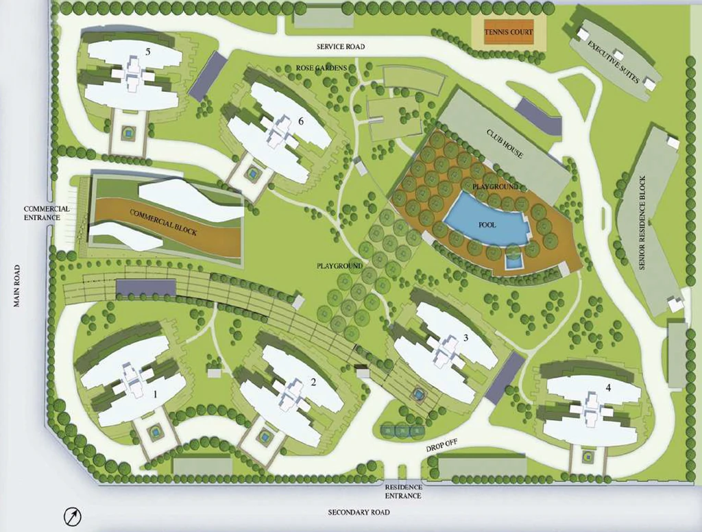 Master Plan of Rosedale Garden in New Town, Kolkata - Image 371121