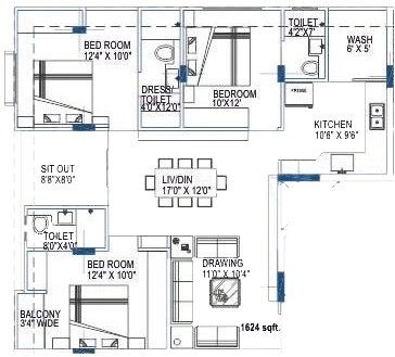 3 BHK Flat in Sahil Enclave in Old Palasia, Indore - Image 902583