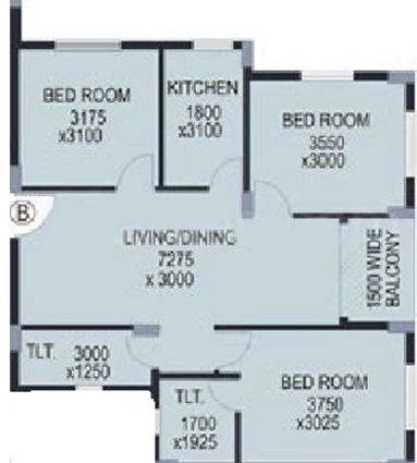 3 BHK Flat in Aatreyee Indrakshinee in Nagerbazar, Kolkata - Image 903677