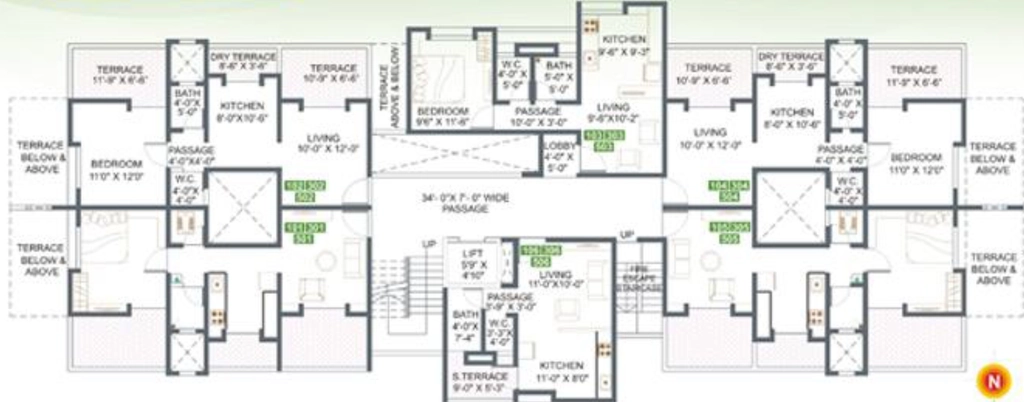 Floor Plan of Dhavel Unnati in Hadapsar, Pune - Image 361882