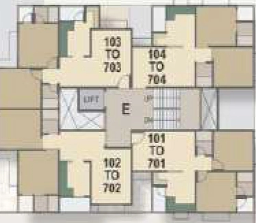 Floor Plan of Dharti Exotica in Chandkheda, Ahmedabad - Image 362875