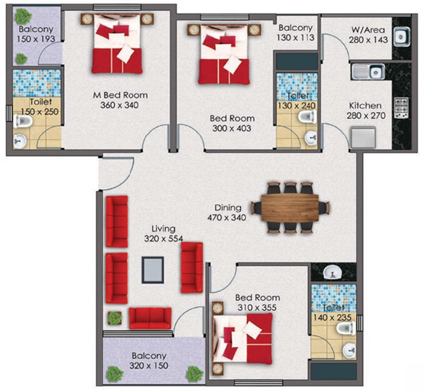 3 BHK Flat in Melonwood Castle in Kakkanad, Kochi - Image 896328