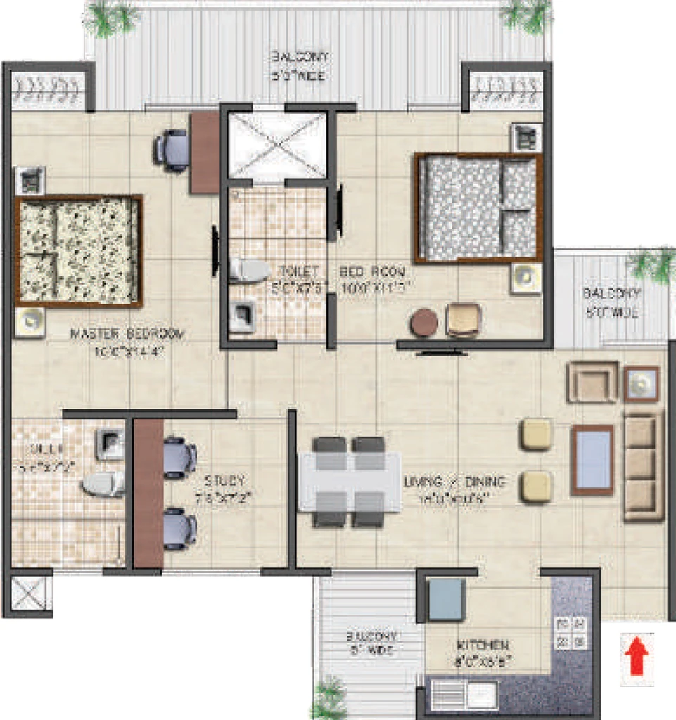 2 BHK Flat in Nirala Aspire in Sector 16, Greater Noida - Image 901914