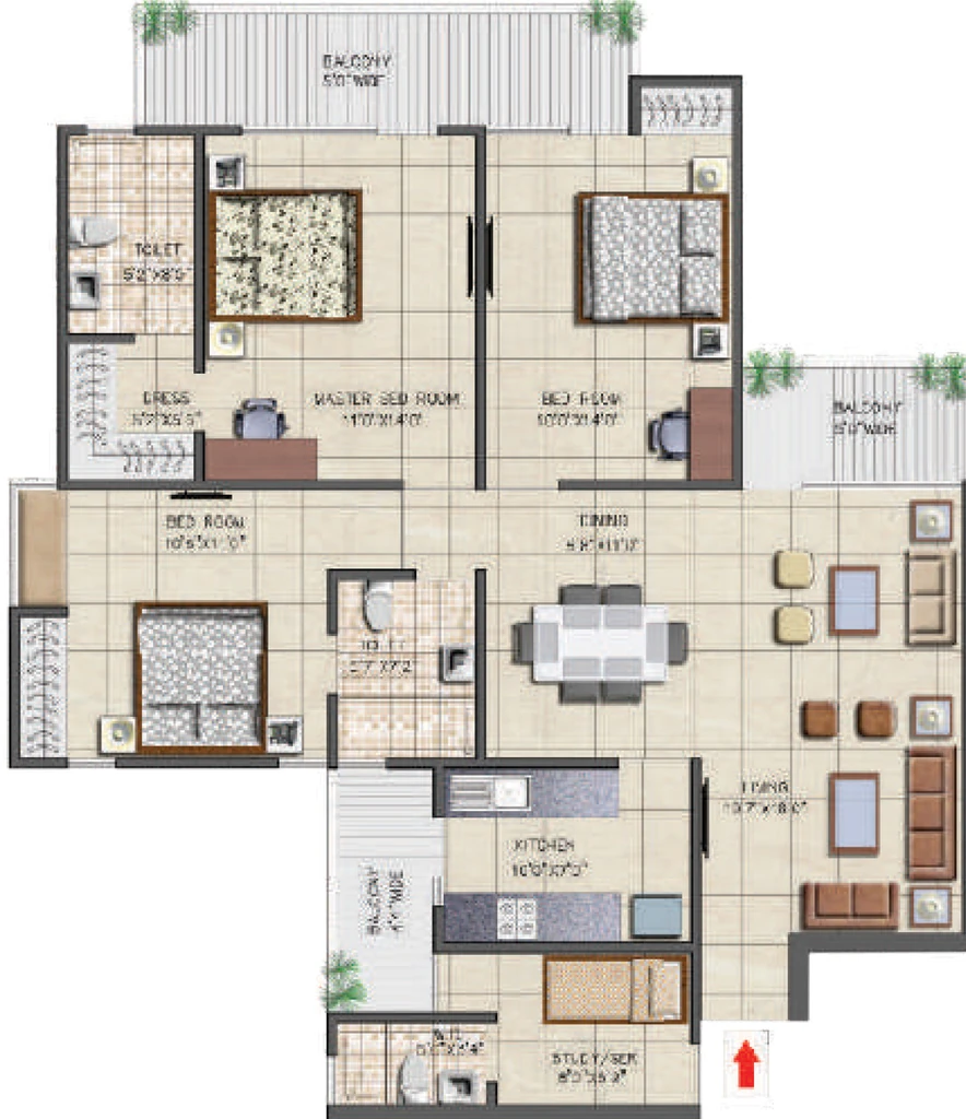 3 BHK Flat in Nirala Aspire in Sector 16, Greater Noida - Image 901919