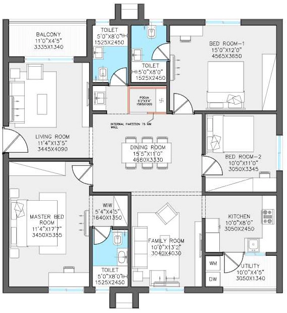 3 BHK Flat in IRA Nilay in Yamnampet, Hyderabad - Image 896699