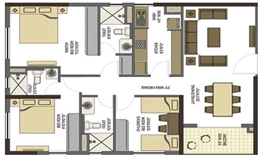3 BHK Flat in Srijan Ozone Phase 3 in Narendrapur, Kolkata - Image 903968