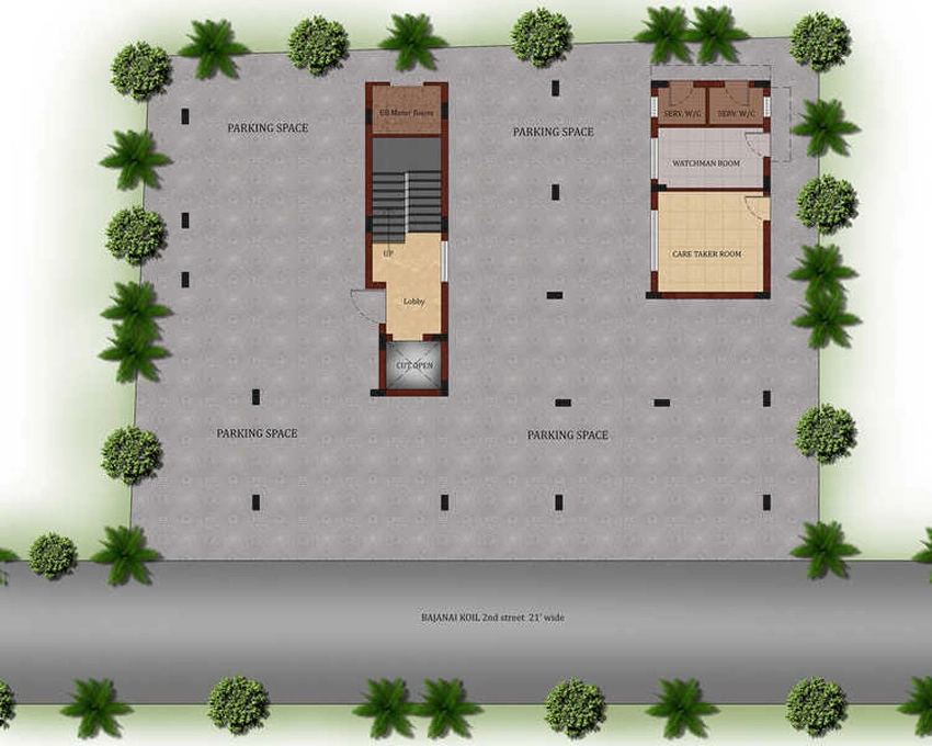 Master Plan of Indus Elite in Choolaimedu, Chennai - Image 361769