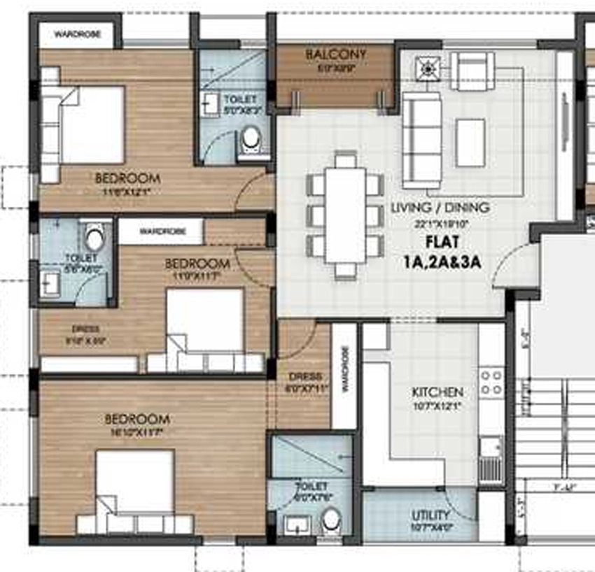 3 BHK Flat in Indus Parklane Residences in Chetpet, Chennai - Image 896760