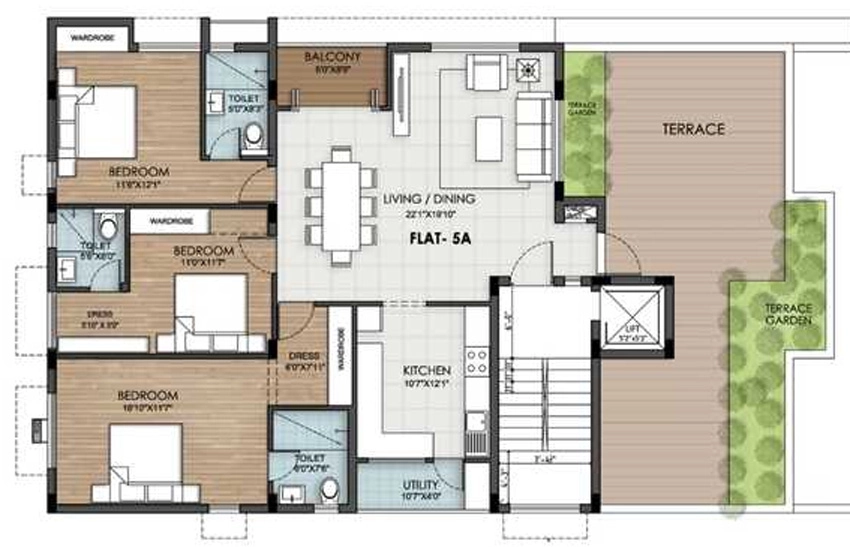 3 BHK Flat in Indus Parklane Residences in Chetpet, Chennai - Image 896761