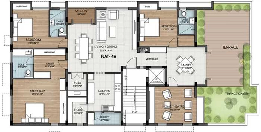 3 BHK Flat in Indus Parklane Residences in Chetpet, Chennai - Image 896762