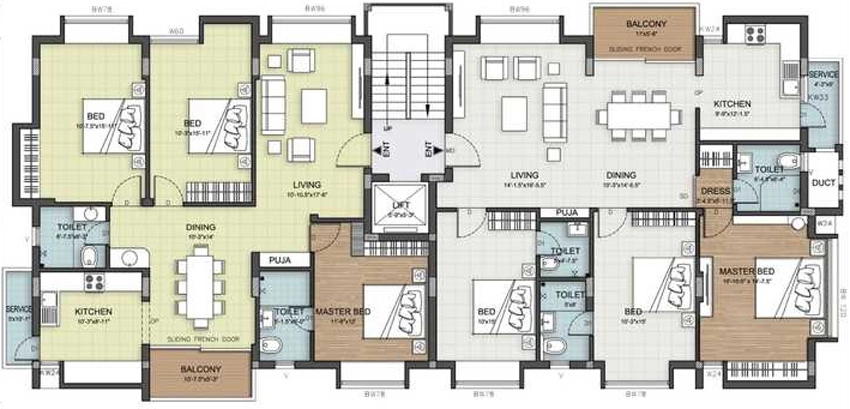 Floor Plan of Indus Legacy in Anna Nagar, Chennai - Image 361861
