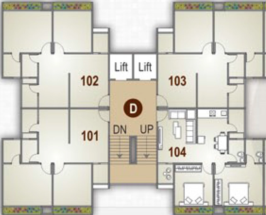 Floor Plan of Rajvi Elegance in Nikol, Ahmedabad - Image 362976