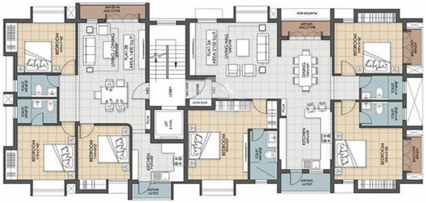 Floor Plan of Indus Aristide in Anna Nagar, Chennai - Image 361908