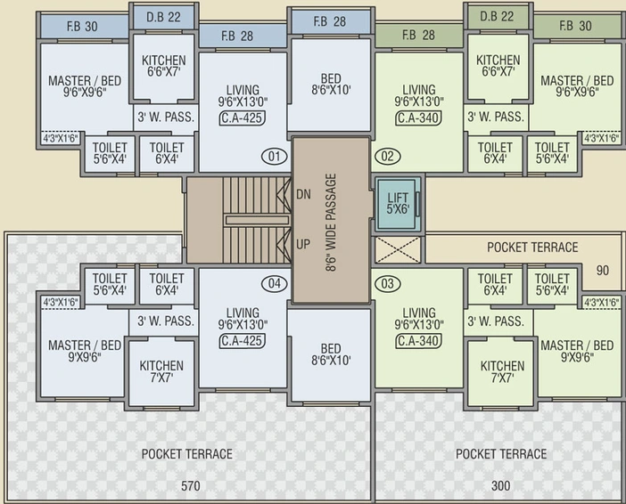Floor Plan of Parshv Elite in Umroli East, Palghar - Image 20410