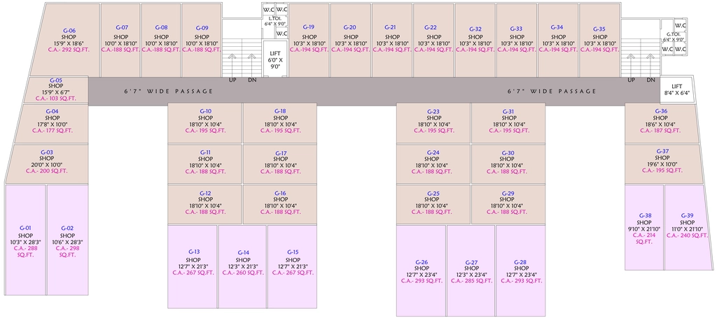 Floor Plan of Unicorn Palazzo in Vesu, Surat - Image 369147