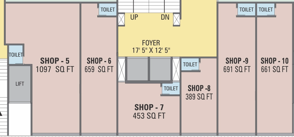 Floor Plan of Commercial KGB KB Royal Serenity in Chandkheda, Ahmedabad - Image 364364