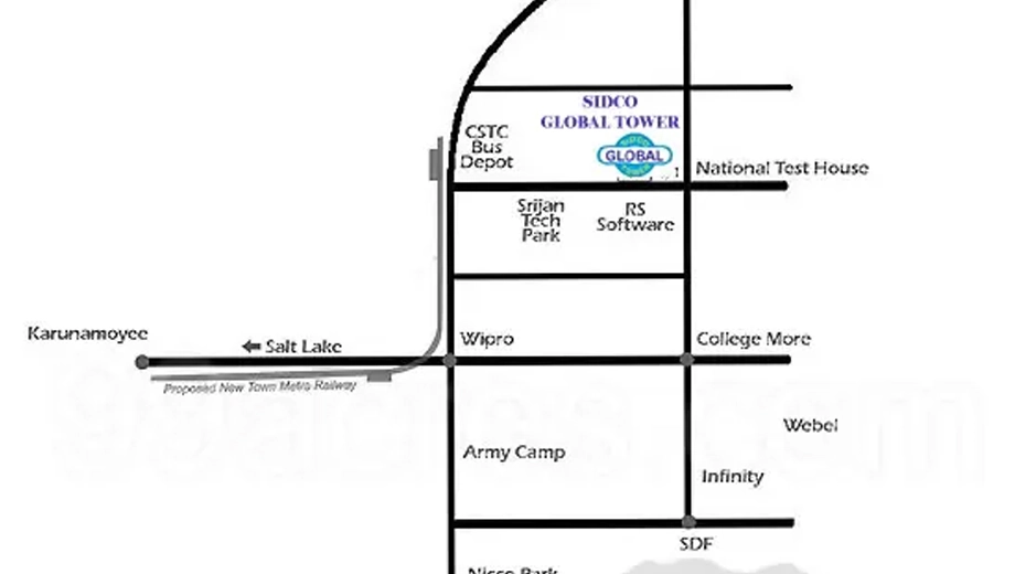 Location of Emjay Sidco Global Tower in Salt Lake, Kolkata - Image 368167
