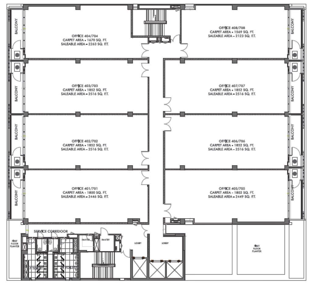 Floor Plan of Panchshil The Golden Bell Phase 2 in Mundhwa, Pune - Image 367409