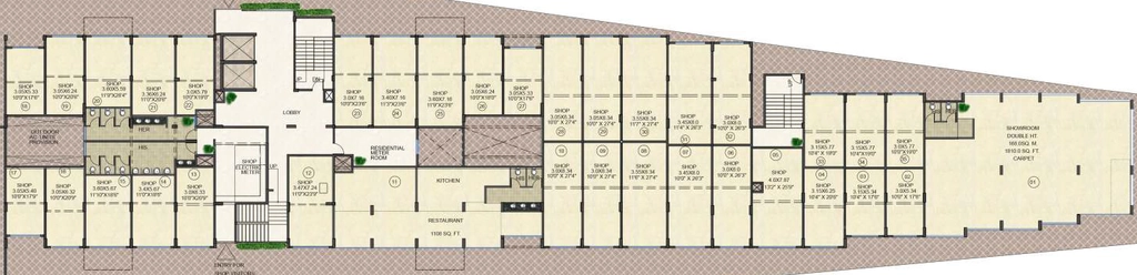 Floor Plan of Commercial Kolte Patil Downtown Xenia in Kharadi, Pune - Image 367400