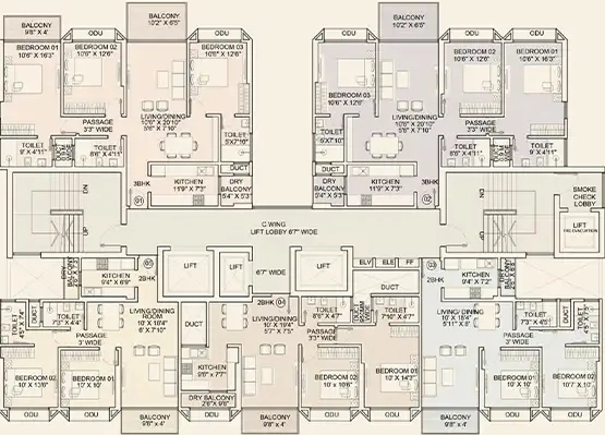 Floor Plan of Safal Park in Chembur West, Mumbai - Image 366321