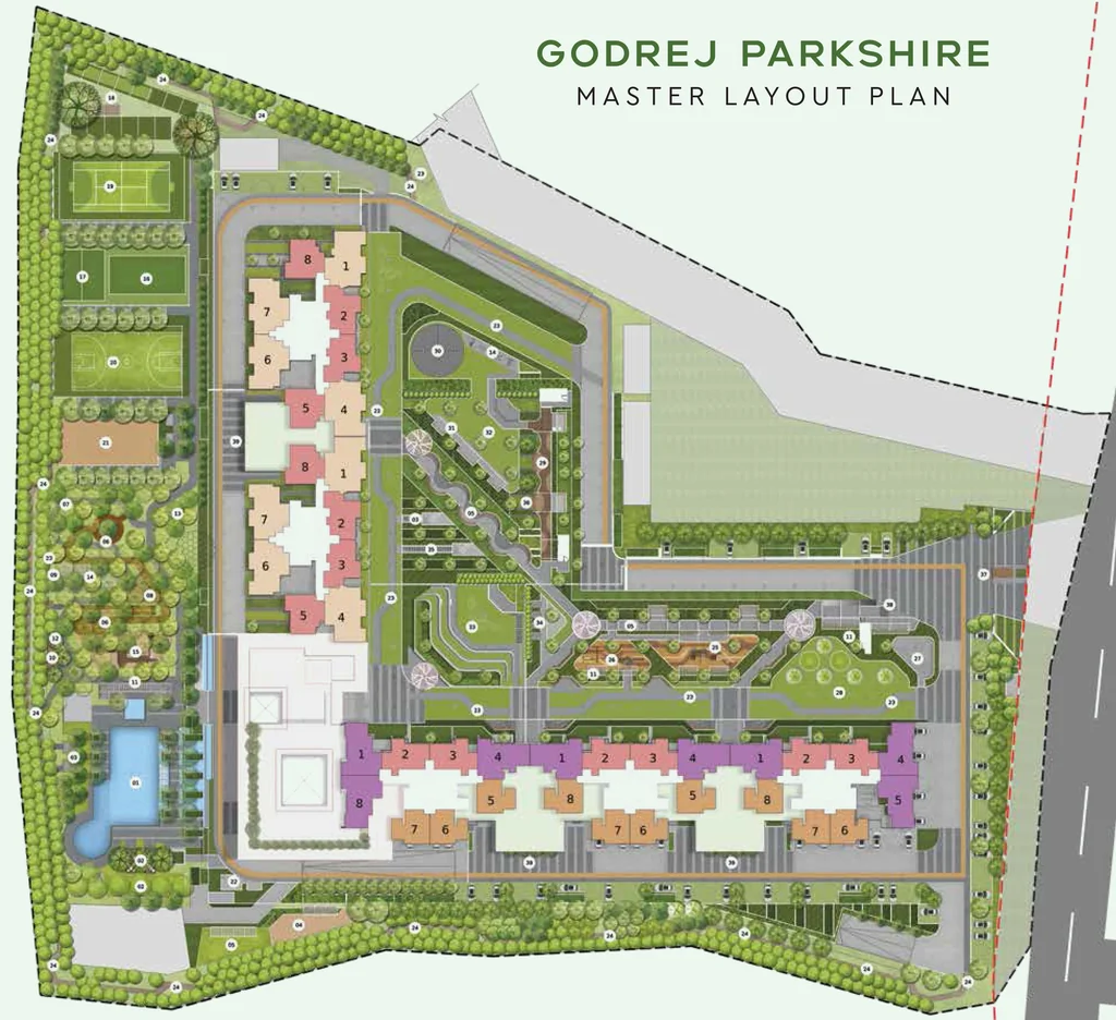 Master Plan of Godrej Parkshire in Hoskote, Bangalore - Image 368026