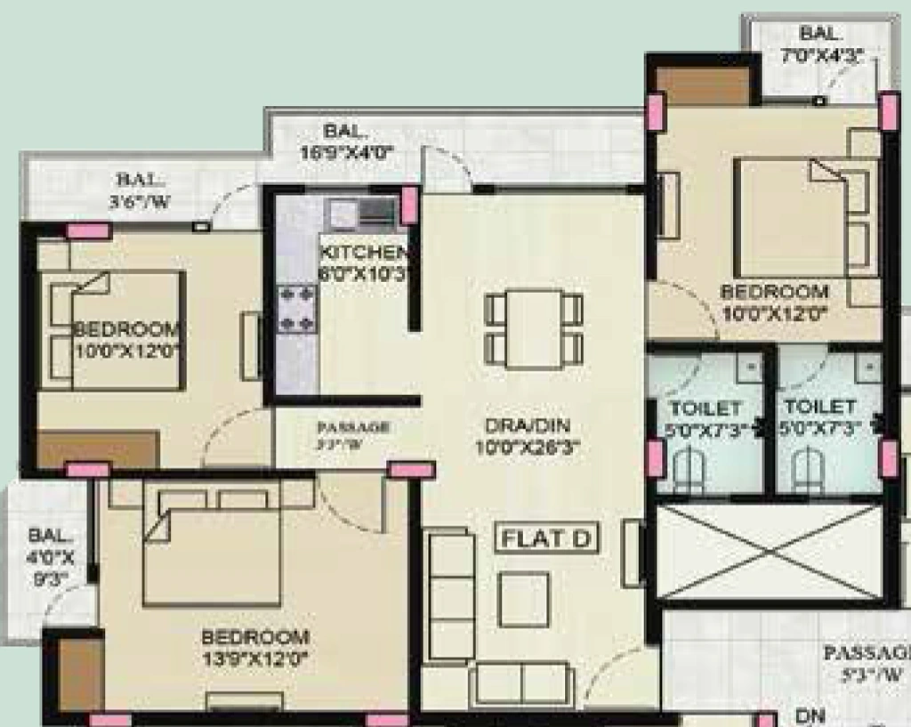 3 BHK Flat in Pravujagdish The Prestige in Getlatu, Ranchi - Image 902450