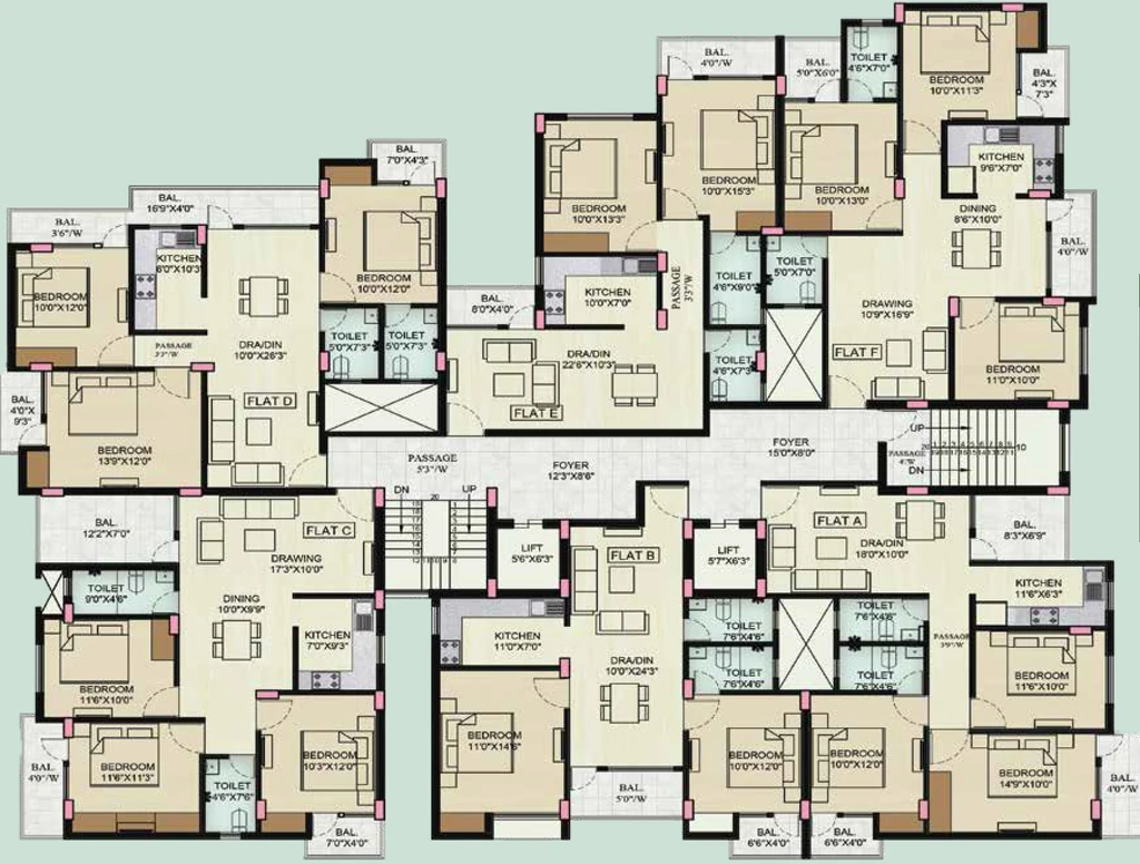 Floor Plan of Pravujagdish The Prestige in Getlatu, Ranchi - Image 368539