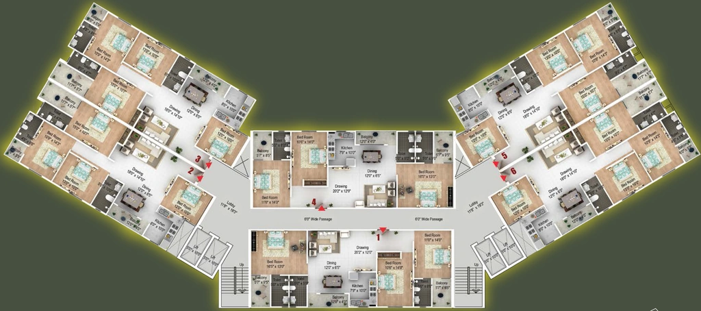 Floor Plan of ShriAaditya Shaurya Kunj in Pundag, Ranchi - Image 368636