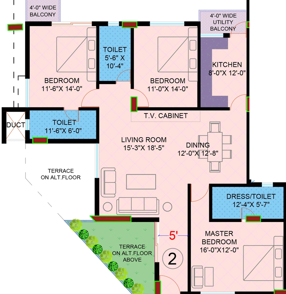 3 BHK Flat in Panchratna Sarawgi Elitus in Hatma, Ranchi - Image 902492