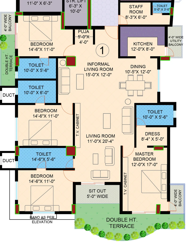 4 BHK Flat in Panchratna Sarawgi Elitus in Hatma, Ranchi - Image 902494