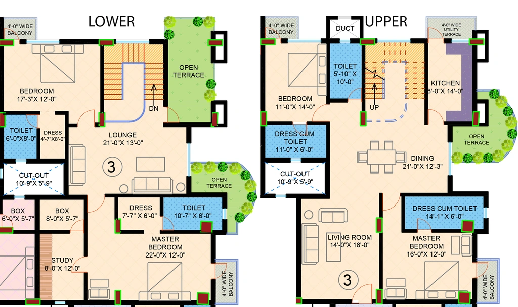 4 BHK Penthouse in Panchratna Sarawgi Elitus in Hatma, Ranchi - Image 902496
