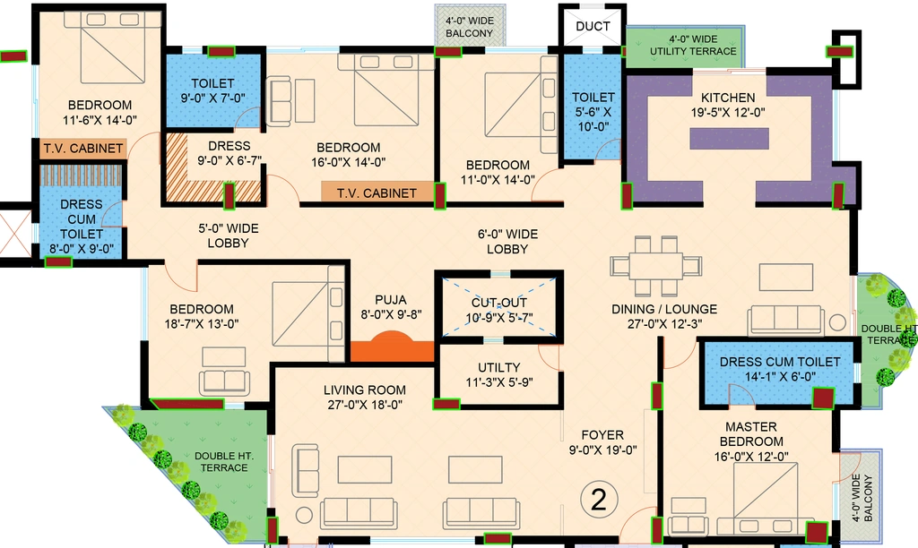 5 BHK Flat in Panchratna Sarawgi Elitus in Hatma, Ranchi - Image 902498