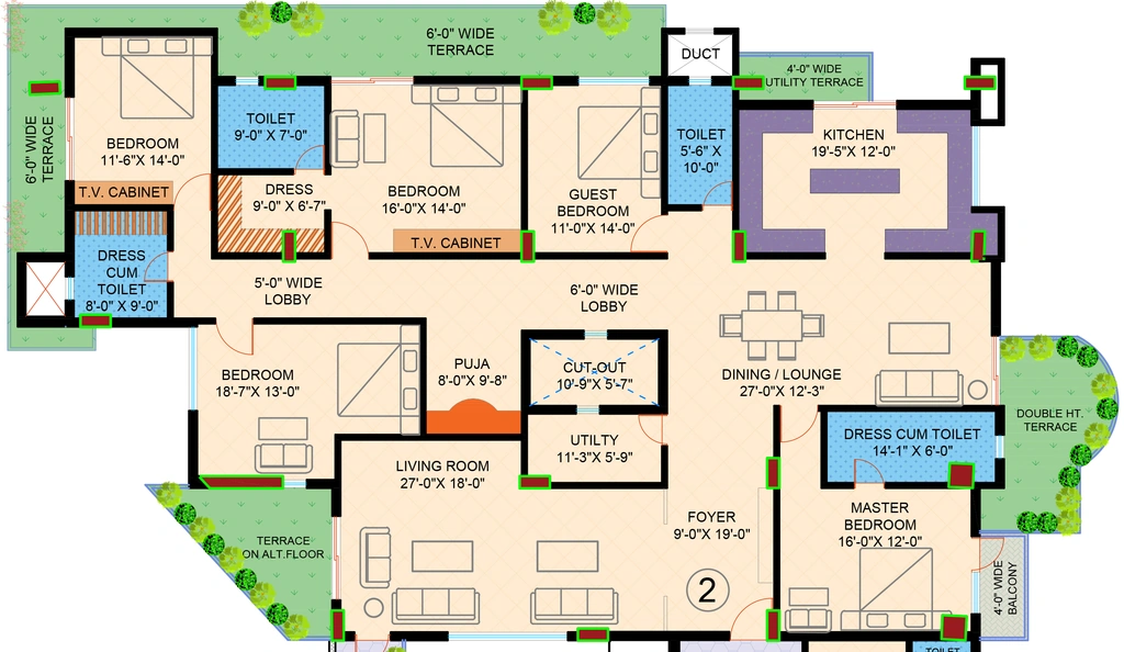 5 BHK Flat in Panchratna Sarawgi Elitus in Hatma, Ranchi - Image 902499