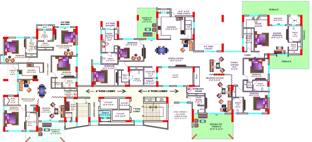 Floor Plan of Panchratna RS Panchratna Altius in Hindpiri, Ranchi - Image 368690