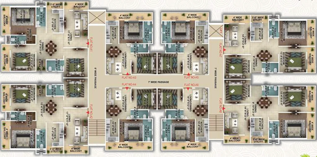 Floor Plan of SS Urban Homes in Morabadi, Ranchi - Image 368703