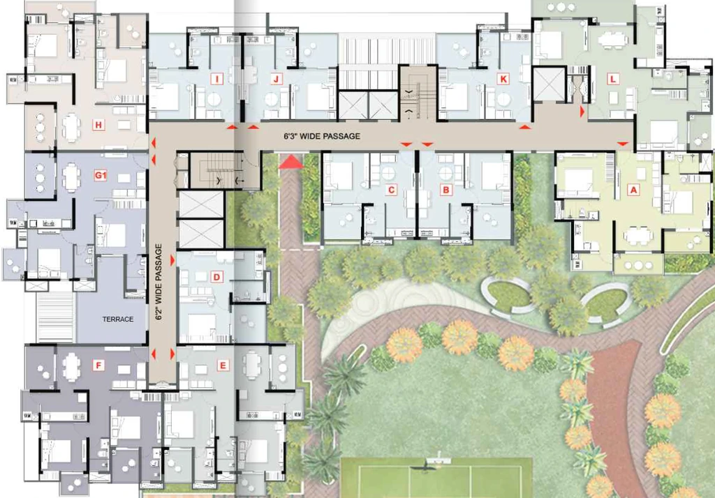Floor Plan of Aastha Genesis in Namkum, Ranchi - Image 368719
