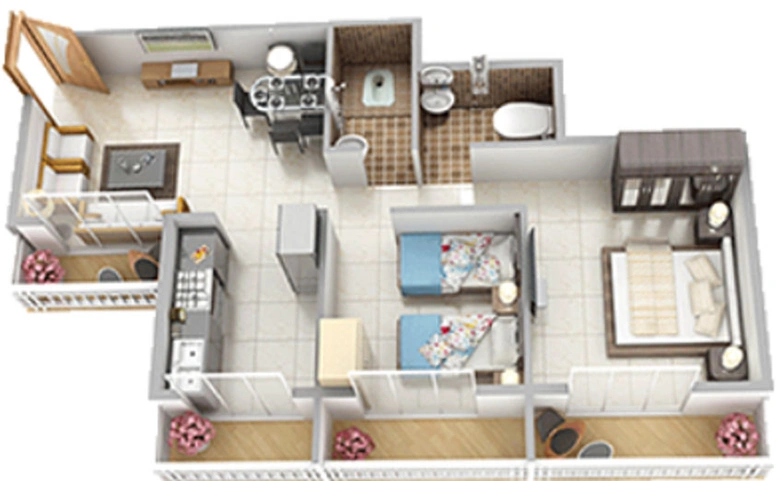 2 BHK Flat in Ideal City in Umroli East, Palghar - Image 440779